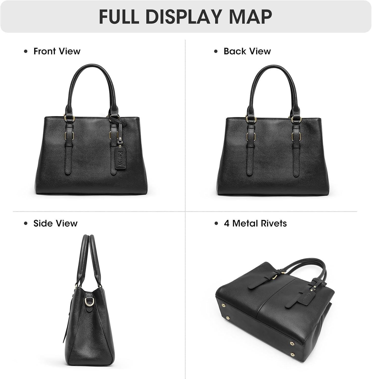 imageKattee Leather Purses and Handbags for Women Shoulder Bags Soft Top Handle Crossbody Satchel Tote