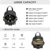 Kattee Genuine Leather Backpack Purse for Women, Anti-theft Fashion Ladies Medium 2Pcs Set Shoulder Bag, Black