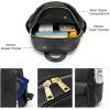 Kattee Genuine Leather Backpack Purse for Women, Anti-theft Fashion Ladies Medium 2Pcs Set Shoulder Bag, Black