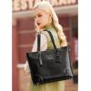 Kattee Genuine Leather Tote Bag for Women Work Shoulder Crossbody Purses Ladies Handbags