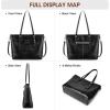 Kattee Genuine Leather Tote Bag for Women Work Shoulder Crossbody Purses Ladies Handbags