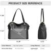 Kattee Women Genuine Leather Soft Totes Shoulder Hobo Purses and Handbags Top Handle Bags (Black)