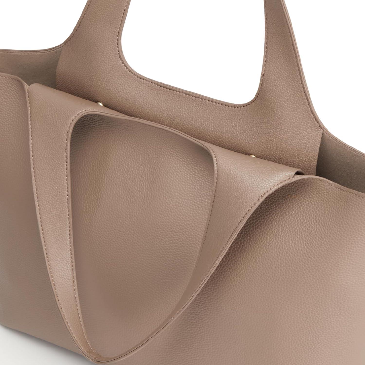 imageKattee Leather Tote Bag for Women Soft Leather Purses and Handbags Large Crossbody Shoulder Bag