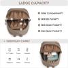 Kattee Genuine Leather Backpack Purse for Women Multi-functional Elegant Daypack Soft Leather Shoulder Bag Shopping Trip, Medium, Light Green(Khaki)
