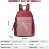 Kattee Genuine Leather Backpack Purse for Women Multi-functional Elegant Daypack Soft Leather Shoulder Bag Shopping Trip, Medium, Light Green(Wine Red)