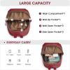 Kattee Genuine Leather Backpack Purse for Women Multi-functional Elegant Daypack Soft Leather Shoulder Bag Shopping Trip, Medium, Light Green(Wine Red)
