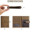 Kattee Genuine Leather Passport Holder with RFID Blocking, Bifold Travel Wallet for Men, Brown