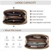 Kattee Leather Handbags for Women 2026, Soft Shoulder Tote Crossbody Purses Bucket Bags with 2 Detachable Straps(Apricot)