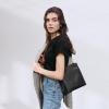 Kattee Leather Handbags for Women 2026, Soft Shoulder Tote Crossbody Purses Bucket Bags with 2 Detachable Straps(Black)