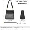 Kattee Leather Handbags for Women 2026, Soft Shoulder Tote Crossbody Purses Bucket Bags with 2 Detachable Straps(Black)