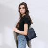 Kattee Leather Handbags for Women 2026, Soft Shoulder Tote Crossbody Purses Bucket Bags with 2 Detachable Straps(Dark Blue)