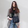 Kattee Leather Handbags for Women 2026, Soft Shoulder Tote Crossbody Purses Bucket Bags with 2 Detachable Straps(Dark Blue)