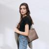 Kattee Leather Handbags for Women 2026, Soft Shoulder Tote Crossbody Purses Bucket Bags with 2 Detachable Straps(Khaki)