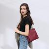 Kattee Leather Handbags for Women 2026, Soft Shoulder Tote Crossbody Purses Bucket Bags with 2 Detachable Straps(Wine Red)