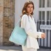 Kattee Leather Tote Shoulder Bag for Women, Leather Purse and Handbags Medium Size | Leather Purse(Sky Blue)