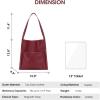 Kattee Leather Tote Shoulder Bag for Women, Leather Purse and Handbags Medium Size | Leather Purse(Wine Red)