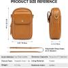 Kattee Small Leather Crossbody Bags for Women, Crossbody Cell Phone Purses Shoulder Handbags with Card Slots, RFID Blocking(Brown)