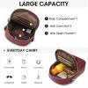 Kattee Small Leather Crossbody Bags for Women, Crossbody Cell Phone Purses Shoulder Handbags with Card Slots, RFID Blocking(Wine Red)