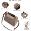 Kattee Small Soft Leather Crossbody Bags for Women,Trendy Purses Handbags Shoulder Satchel Lightweight Design Minimalism (Khaki)