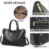 Kattee Soft Leather Tote Bags for Women, Shoulder Satchel Purses and Handbags(Black)