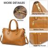 Kattee Soft Leather Tote Bags for Women, Shoulder Satchel Purses and Handbags(Brown)