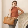 Kattee Soft Leather Tote Bags for Women, Shoulder Satchel Purses and Handbags(Brown)