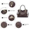 Kattee Soft Women Genuine Leather Purses and Handbags Satchel Tote Shoulder Bag(Coffee)