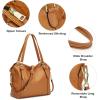 Kattee Women Genuine Leather Soft Totes Shoulder Hobo Purses and Handbags Top Handle Bags (Brown)