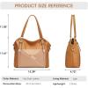Kattee Women Genuine Leather Soft Totes Shoulder Hobo Purses and Handbags Top Handle Bags (Brown)