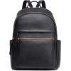 Kattee Genuine Leather Backpack Purse for Women Multi-functional Elegant Daypack Soft Leather Shoulder Bag Shopping Trip, Medium, Black(Black)