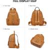 Kattee Genuine Leather Backpack Purses for Women Soft Casual Daypack Fashion Travel Bags with Wristlet Wallet (Brown)