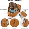 Kattee Genuine Leather Backpack Purses for Women Soft Casual Daypack Fashion Travel Bags with Wristlet Wallet (Brown)