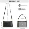 Kattee Genuine Leather Crossbody Bags for Women Small Shoulder Purse Handbags with 2 Detachable Straps 6 Card Slots(Black)