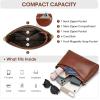 Kattee Genuine Leather Crossbody Bags for Women Small Shoulder Purse Handbags with 2 Detachable Straps 6 Card Slots(Dark Brown)