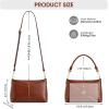 Kattee Genuine Leather Crossbody Bags for Women Small Shoulder Purse Handbags with 2 Detachable Straps 6 Card Slots(Dark Brown)
