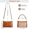 Kattee Genuine Leather Crossbody Bags for Women Small Shoulder Purse Handbags with 2 Detachable Straps 6 Card Slots(Light Brown)