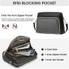 Kattee Leather Crossbody Bags for Women Small Anti Theft Cross Body Shoulder Purse with Built in RFID Wallet(Black)