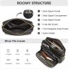 Kattee Leather Crossbody Bags for Women Small Anti Theft Cross Body Shoulder Purse with Built in RFID Wallet(Black)