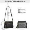 Kattee Leather Crossbody Bags for Women Small Anti Theft Cross Body Shoulder Purse with Built in RFID Wallet(Black)