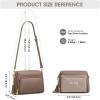 Kattee Leather Crossbody Bags for Women Small Anti Theft Cross Body Shoulder Purse with Built in RFID Wallet(Khaki)