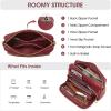 Kattee Leather Crossbody Bags for Women Small Anti Theft Cross Body Shoulder Purse with Built in RFID Wallet(Wine Red)