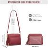 Kattee Leather Crossbody Bags for Women Small Anti Theft Cross Body Shoulder Purse with Built in RFID Wallet(Wine Red)