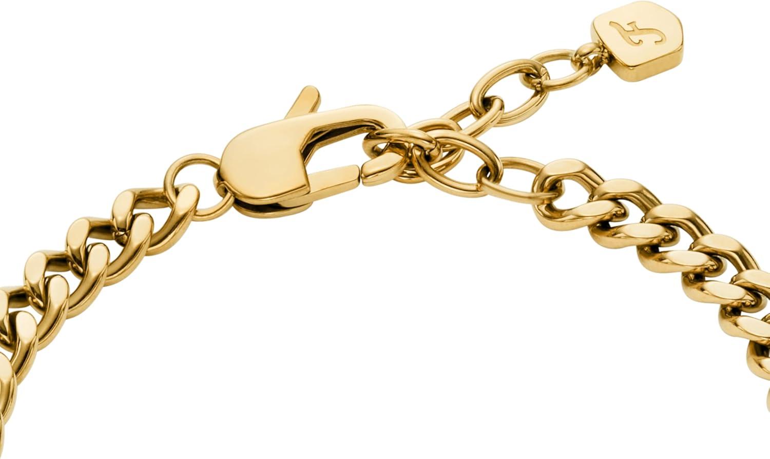 imageFossil Womens Sutton GoldTone Stainless Steel Heart Bracelet