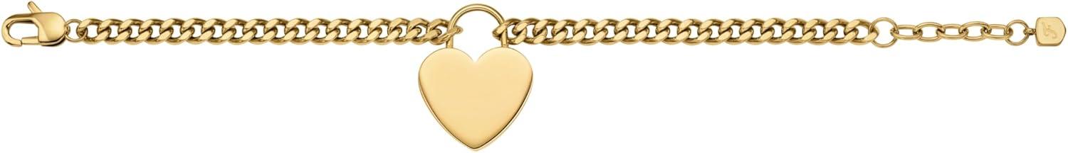 imageFossil Womens Sutton GoldTone Stainless Steel Heart Bracelet