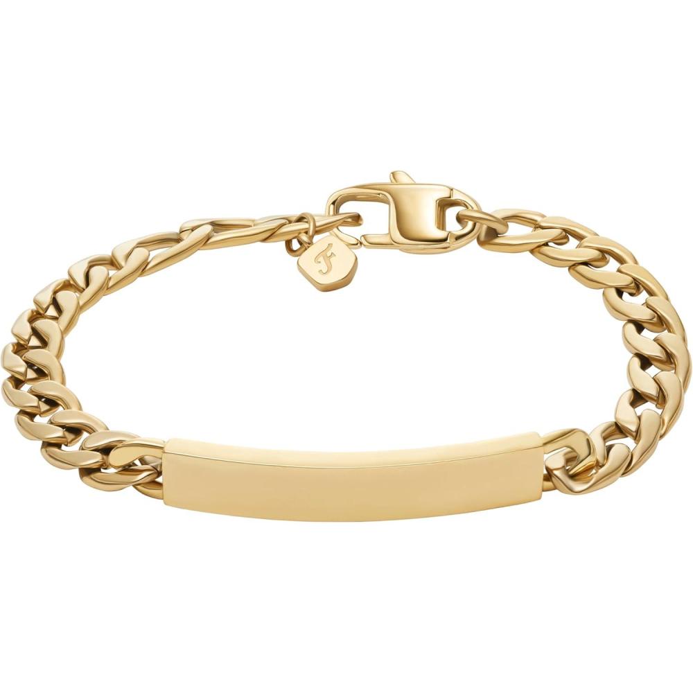 imageFossil Womens Ellis GoldTone Stainless Steel ID Bracelet