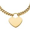 Fossil Women’s Sutton Gold-Tone Stainless Steel Heart Bracelet