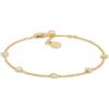Fossil Women’s Sutton Heartbeat Gold-Tone Brass Station Bracelet