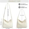 Kattee Leather Purses for Women, Hobo Crossbody Bag for Women, Slouchy Shoulder Handbags with 2 Shoulder Straps(Beige)