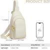 Kattee Sling Bag for Women, Leather Fanny Packs Crossbody Purse, Small Chest Bag for Travel with RFID Blocking(Beige)