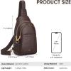 Kattee Sling Bag for Women, Leather Fanny Packs Crossbody Purse, Small Chest Bag for Travel with RFID Blocking(Coffee)